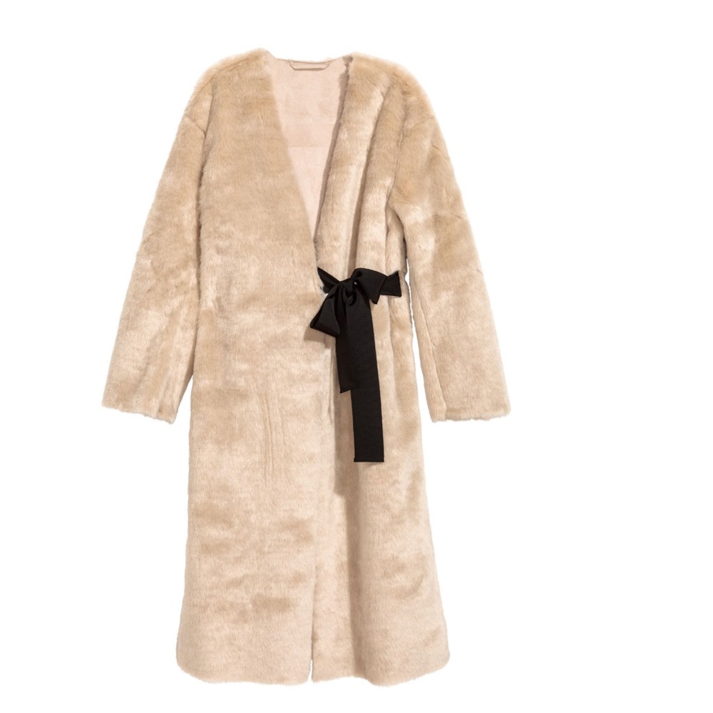 H&M sold out faux fur  coat in size XS